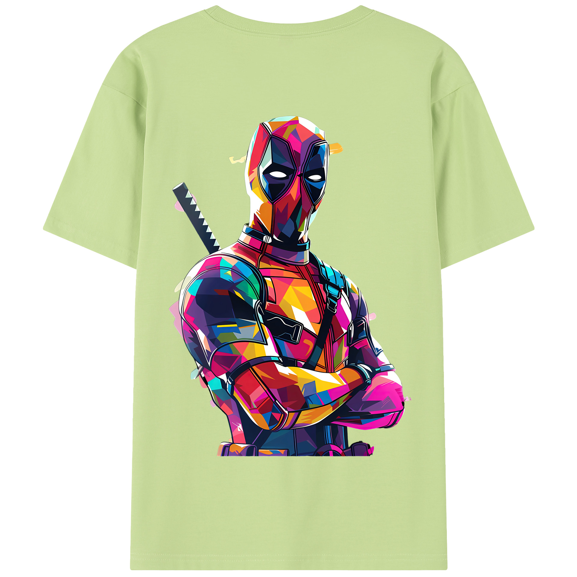 （画像用） Deadpool デッドプール 綿100％半袖Tシャツ（背面プリント）